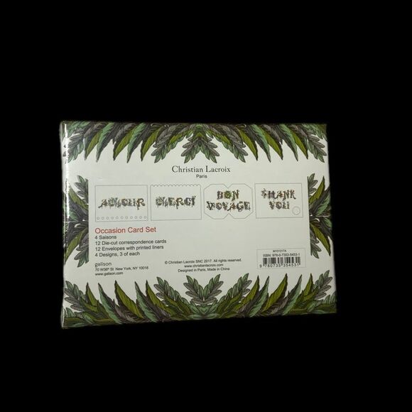 NEW! Christian Lacroix Amour Notecard Set of‎ 12 cards Les Cartes de Courtoisie - Picture 4 of 8